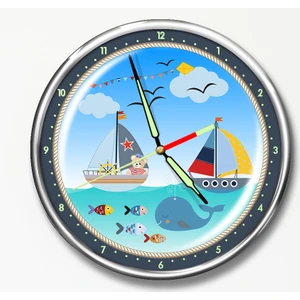 Dekor Loft Premium Gece Parlayan Çocuk Odası Duvar Saati FS-1534