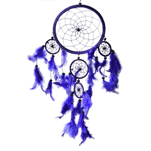 Üç Gözlü Mor Rüya Kapanı / Dreamcatcher 16,5 cm çap