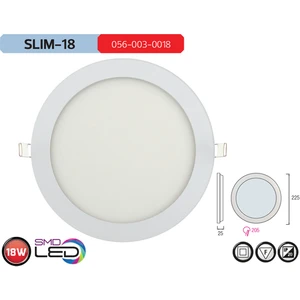 Slım18 6400K Beyaz Işık 18W Sıva Altı Smd Led Armatür