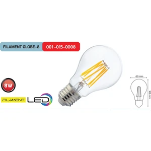 Filament Globe8 3000K Gün Işığı 8 Watt Led Ampül