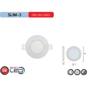 Slim3 6400K Beyaz Işık 3W Smd Led Sıva Altı Led Armatür