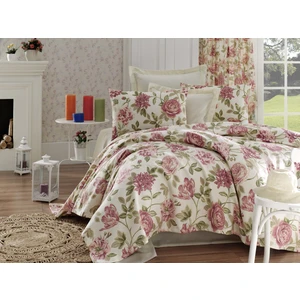 Enlora Home Doğal Pike Baskılı Tek Kişilik Care Pembe