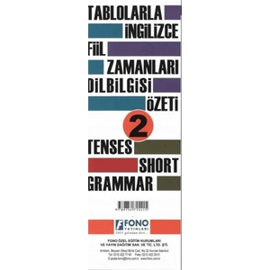 Fono Yayınları Tablolarla İngilizce Fiil Zamanları Dil Bilgisi Özeti 2