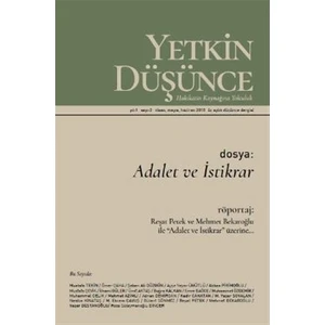 Yetkin Düşünce Dergisi Yıl: 1 Sayı: 2  Nisan, Mayıs, Haziran 2018