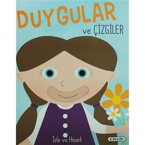 Yumurcak İzle ve Hisset-Duygular ve çizgiler okul öncesi kavram kitabı gülmek-ağlamak-mutlu-üzgün
