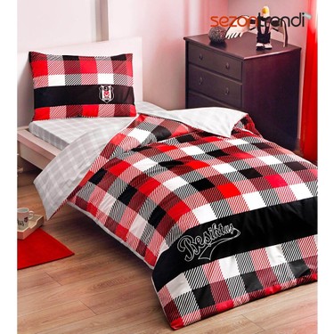 Tac Lisansli Nevresim Takimi Besiktas Ekose Fiyati