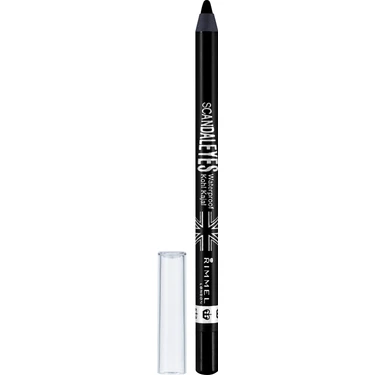 Rimmel London Scandal'Eyes Kohl Kajal Eyeliner - Suya Dayanıklı, Bulaşmaz, Parlak Siyah Renk, 1.2