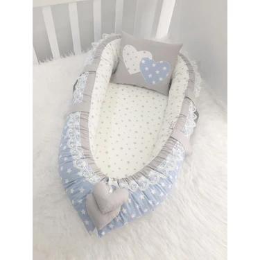 Jaju Baby Babynest Mavi Yıldızlı Lüx Baby