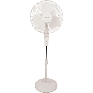 Vestel Ayaklı Vantilatör 55W Beyaz Renk 3 Kademeli Hız ve Geniş Salınım