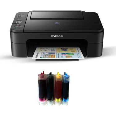 Canon Pixma E3340 Fotokopi + Tarayıcı +Wi Fi Airprint Yazıcı + Bitmeyen Kartuş