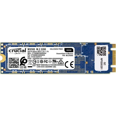 Crucial MX500 500GB 560MB-510MB M.2 SATA 2280 SSD Fiyatı
