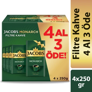 Jacobs Monarch Filtre Kahve 250 gr 4 Al 3 Öde