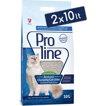 Pro Line Parfümsüz Topaklanan Kedi Kumu 10 Lt (2