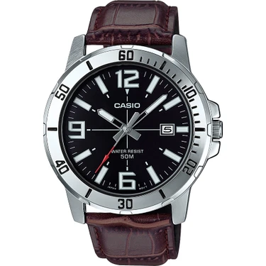 Casio MTP-VD01L-1BVUDF Standart Erkek Kol Saati Çelik Kasa 5 ATM Suya Dayanıklı Kahverengi Deri