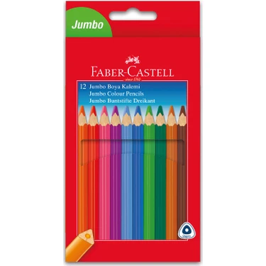 Faber-Castell Boya Kalemi 12 Renk  Jumbo Tam Boy