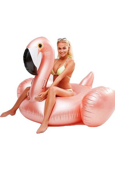 Swan Dev Rose Flamingo Yüzen Ada 192 Cm Gül Rengi Flamingo Deniz Yatağı