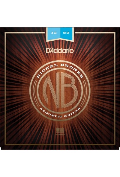 D'Addario NB1253 Nikel Bronz Akustik Gitar Teli (12-53)
