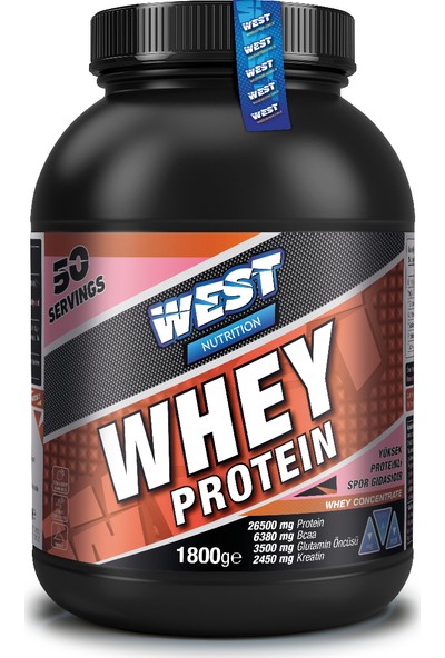 West Nutrition Whey Protein Tozu Çilek 1800 gr