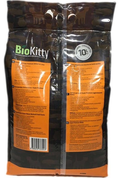 Biokitty Bentonit Kedi Kumu Kokusuz Ultra Topaklanan Tozsuz Marsiya Sabunu Kokulu 5 Litre