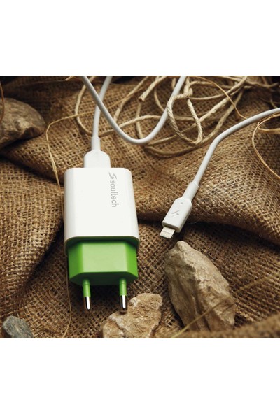 Soultech 1.1 A Ev Şarj Adaptörü & Lightning Data Şarj Kablosu