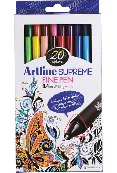 Artline Supreme Fine Pen Assorted Box (20Pcs)