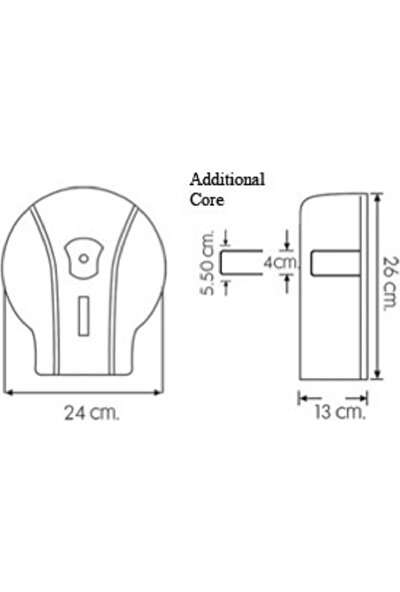 Vi̇alli̇ Mini Jumbo Wc Tuvalet Kağıdı Dispenseri Aparatı Siyah MJ1B