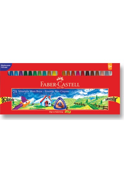 Faber-Castell Silinebilir Mum Boya 25 Renk