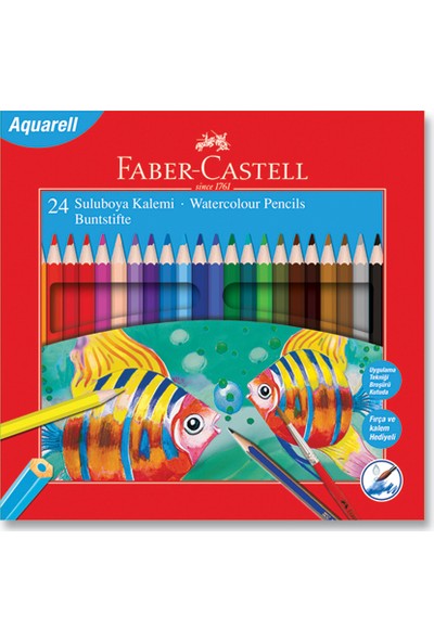Faber-Castell Karton Kutu Aquarell Boya Kalemi 24 Renk