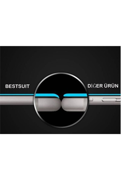 Bestsuit iPhone 6/6S Curved 3D Full Fit Ekran Koruyucu-Beyaz