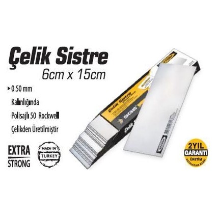 Çelik Sistre 6Cm*15Cm Sgs409 (1 Adet)