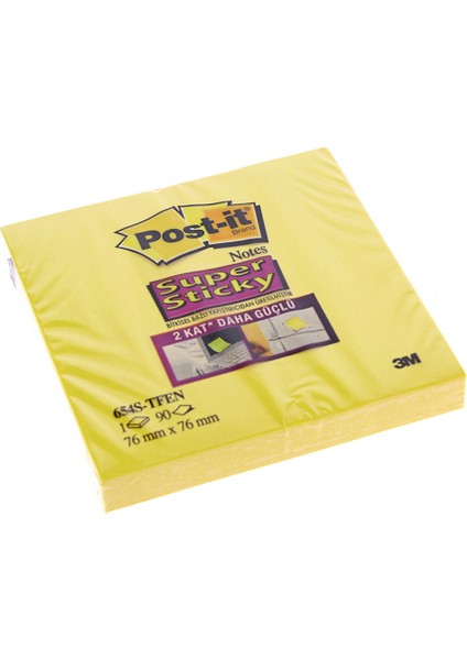 Post-İt 654-S Tfen Super Sticky Not 90 Yaprak 76 x 76 mm