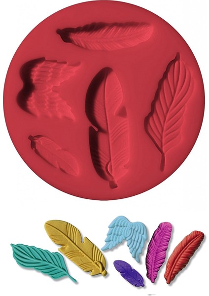 Fimo Silikon Kalıp - Tüyler (21)