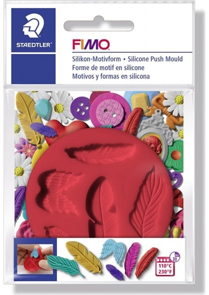 Fimo Silikon Kalıp - Tüyler (21) modelleri