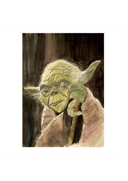 Ahşap Tablo Star Wars Yoda
