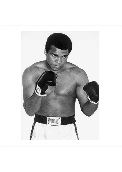 Ahşap Tablo Boksör Muhammed Ali Clay