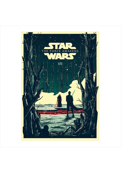 Ahşap Tablo Star Wars The Force Awakens