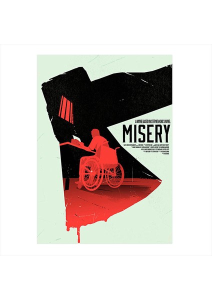 Ahşap Tablo Misery Ölüm Kitabı Afiş