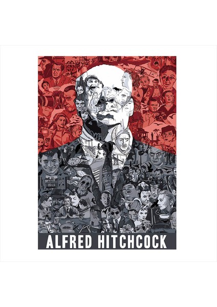 Ahşap Tablo Alfred Hitchcock