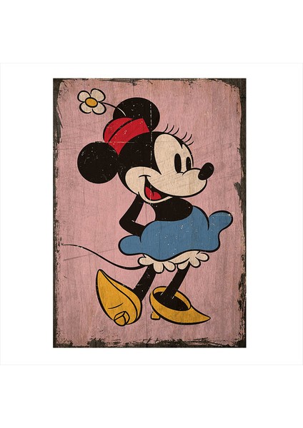 Ahşap Tablo Minnie Mouse