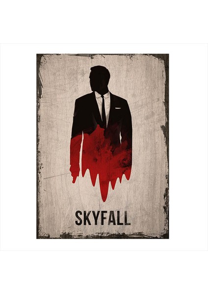 Ahşap Tablo Skyfall Afiş