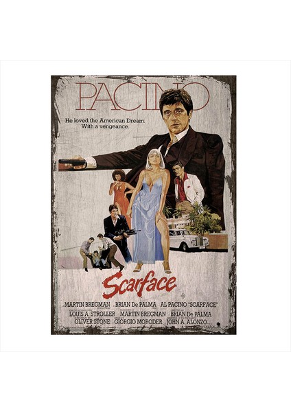 Ahşap Tablo Al Pacino Scarface Afiş