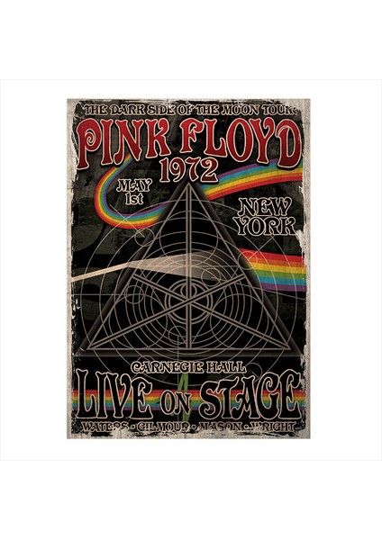 Ahşap Tablo Pink Floyd Live On Stage