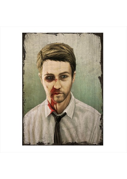 Ahşap Tablo Fight Club Dövüş Klübü