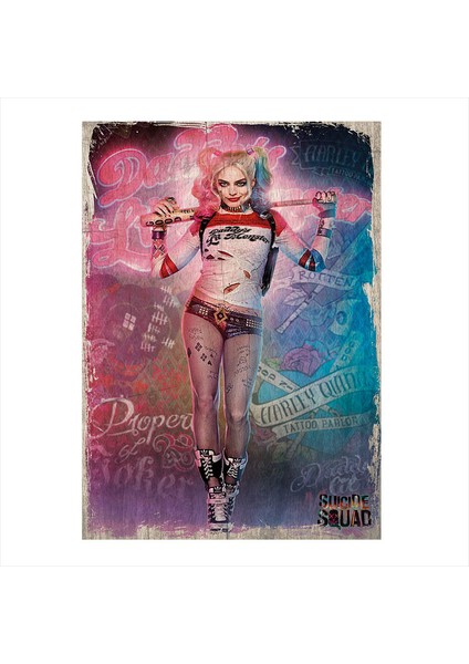 Ahşap Tablo Harley Quinn