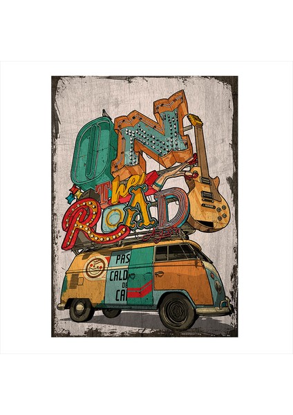 Ahşap Tablo Müzik Yollarda