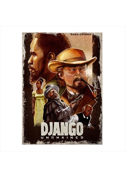 Ahşap Tablo Django Unchained Film Afişi