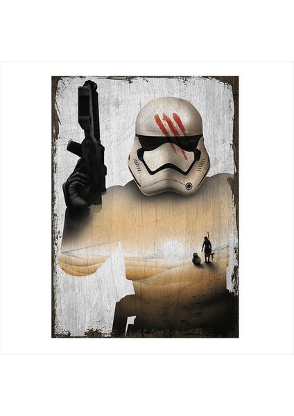 Ahşap Tablo Star Wars Storm Trooper
