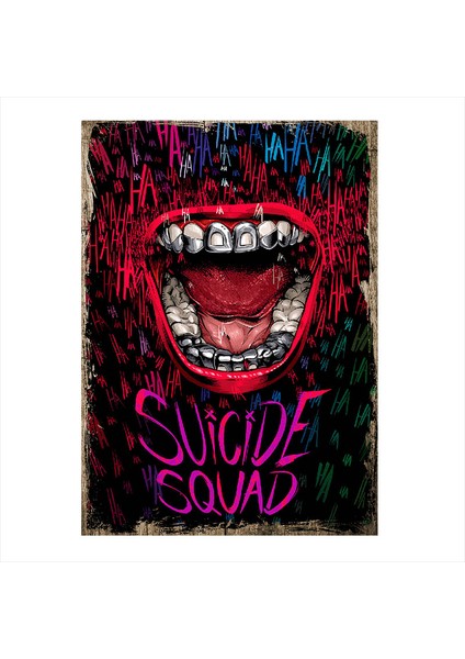 Ahşap Tablo Suicide Squad Joker