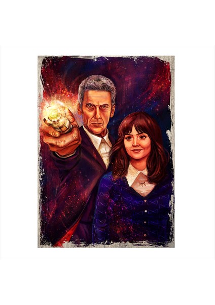 Ahşap Tablo Doctor Who And Clara