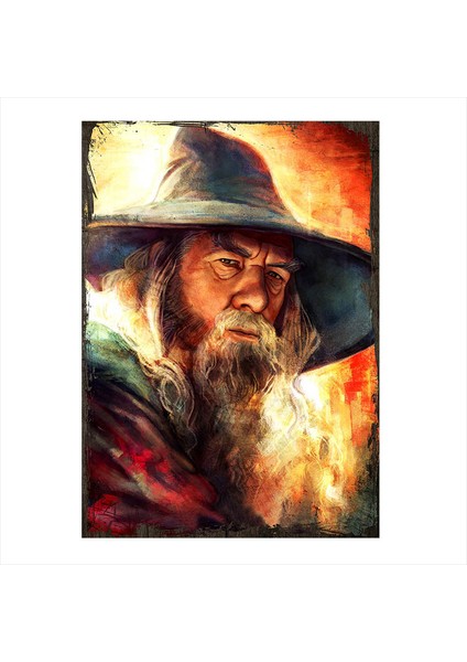 Ahşap Tablo Yüzüklerin Efendisi Gandalf